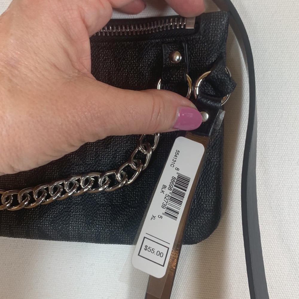 NWT Michael Kors Belt Bag XL Black and Gray Adjustable - Picture 4 of 9